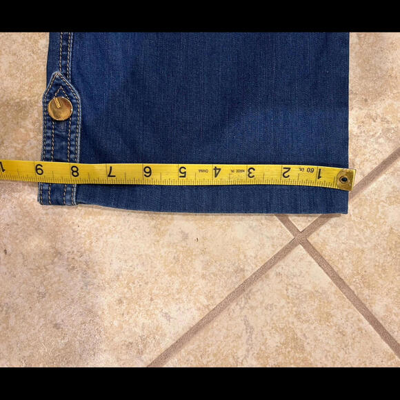 Escada Women’s Designer Denim Blue Jeans Size 40 Embroidered Zipper Details VTG - Picture 9 of 9